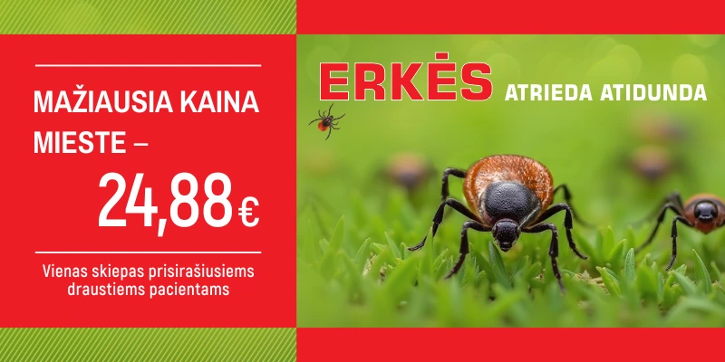 Erkės jau aktyvios – pasirūpinkime apsauga laiku!