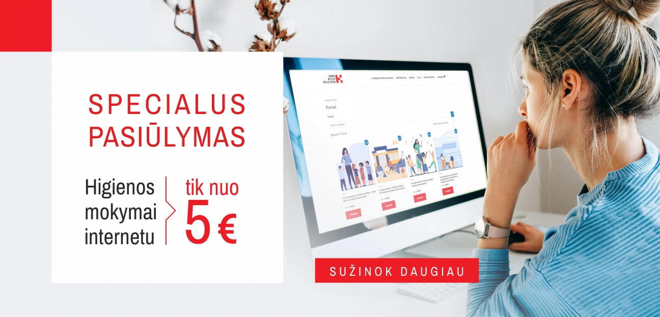 Privalomieji higienos įgūdžių mokymai internetu