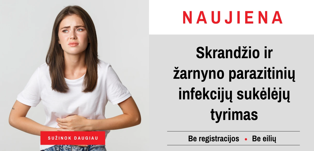 Skrandžio ir žarnyno parazitinių infekcijų sukėlėjų tyrimas